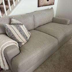 Set of 2 Gray/Beige Couches