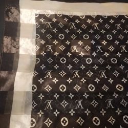 Louis Vuitton Monogram Silk Scarf 40” x 38” Brown