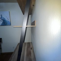 Ladder Style Shelf Desk With USB Ports