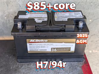 AGM Car Battery Group Size 94r/H7