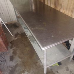 7foot 33 Inch Stainless Steel Table 