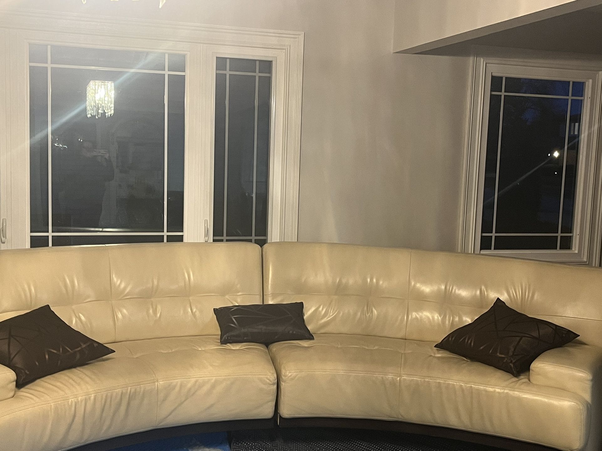 Genuine Leather High End Couch for Sale in Mount Prospect, IL OfferUp
