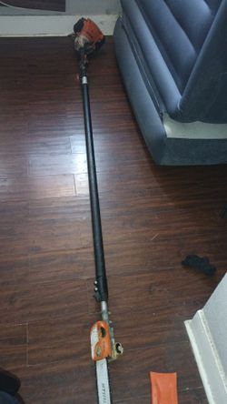 gas-powered Stihl telescoping pole pruner/saw 130