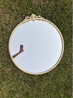 Large Hanging Vintage Circular Wall Mirror
