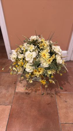 Large Silk Floral Arrangement in Vase