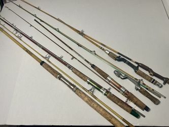 Vintage Lot Of Fishing Poles Complete Some Rare