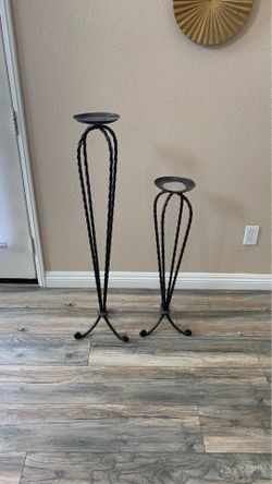 2 Candle stand 40” and 30” tall