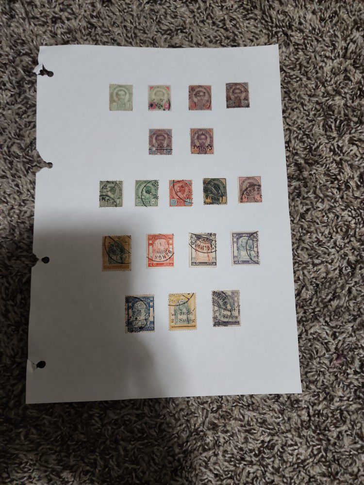 1 Sheet Old Thailand  Postage Stamps Lot TH 1