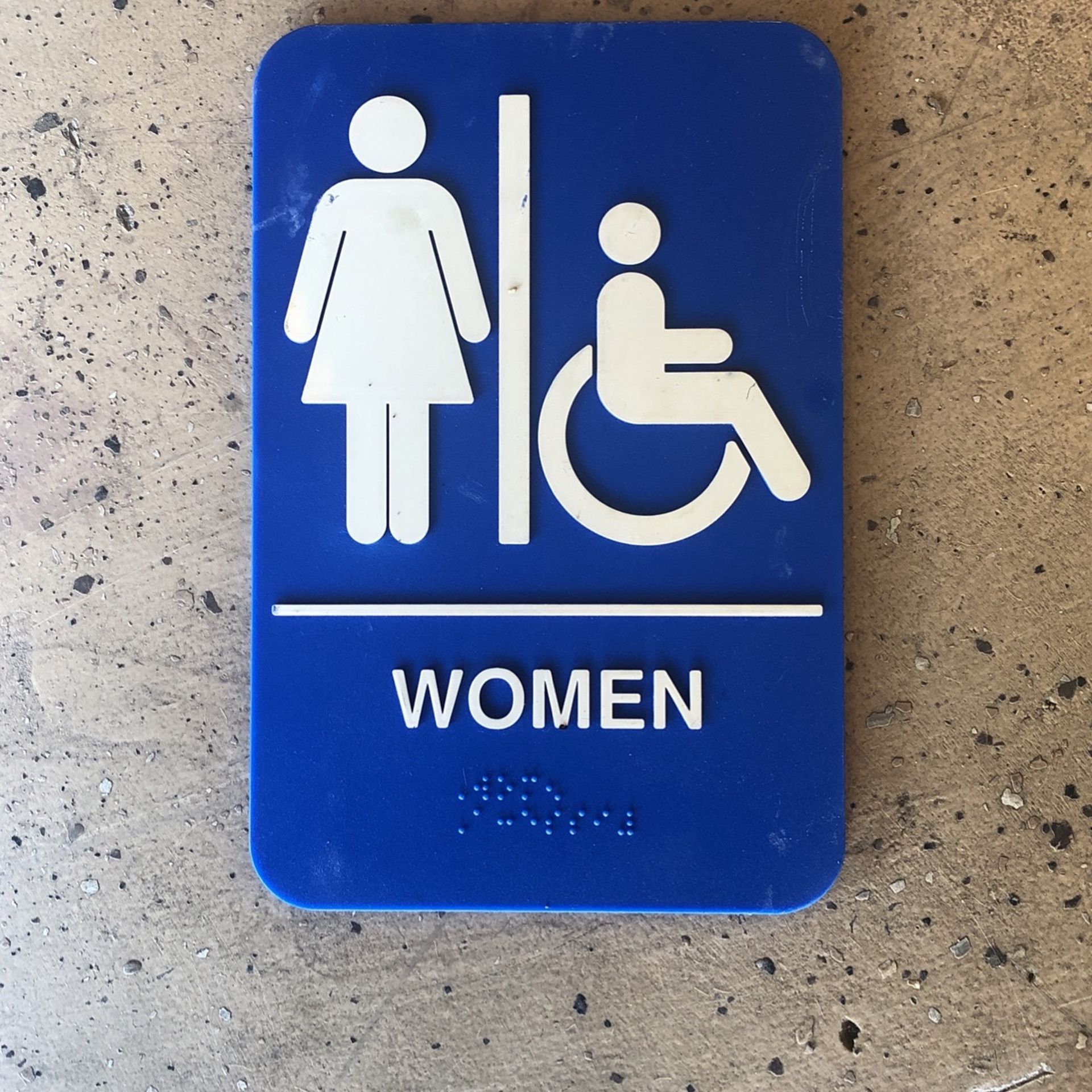 Plastic Accessible Restroom Sign