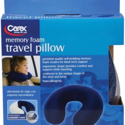 Carex Premium Quality Memory-Foam Travel Pillow for Neck Support