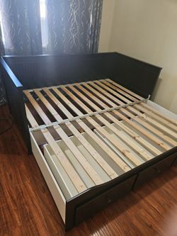 Ikea DAYBED Hemnes With 3 Drawers Black