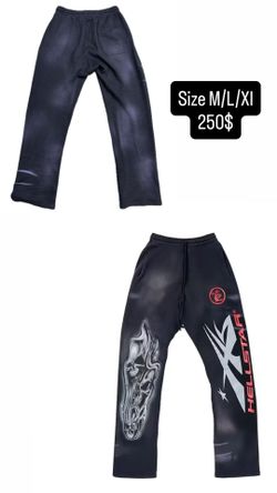 Hellstar Airbrushed Skull Flare Bottom Sweat Pants Size M/L/Xl
