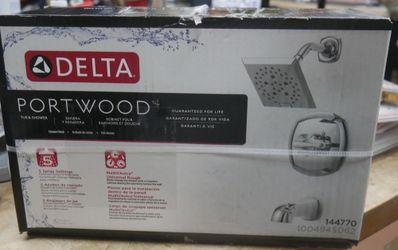 Delta Portwood Tub & Shower Chrome Finish  144(contact info removed)945062 new open box . box was open for inspection .