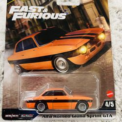 Hot Wheels Premium Fast and Furious Alfa Romeo Giulia Sprint GTA
