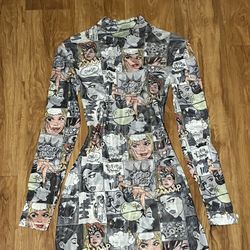 Mesh Comic Dress