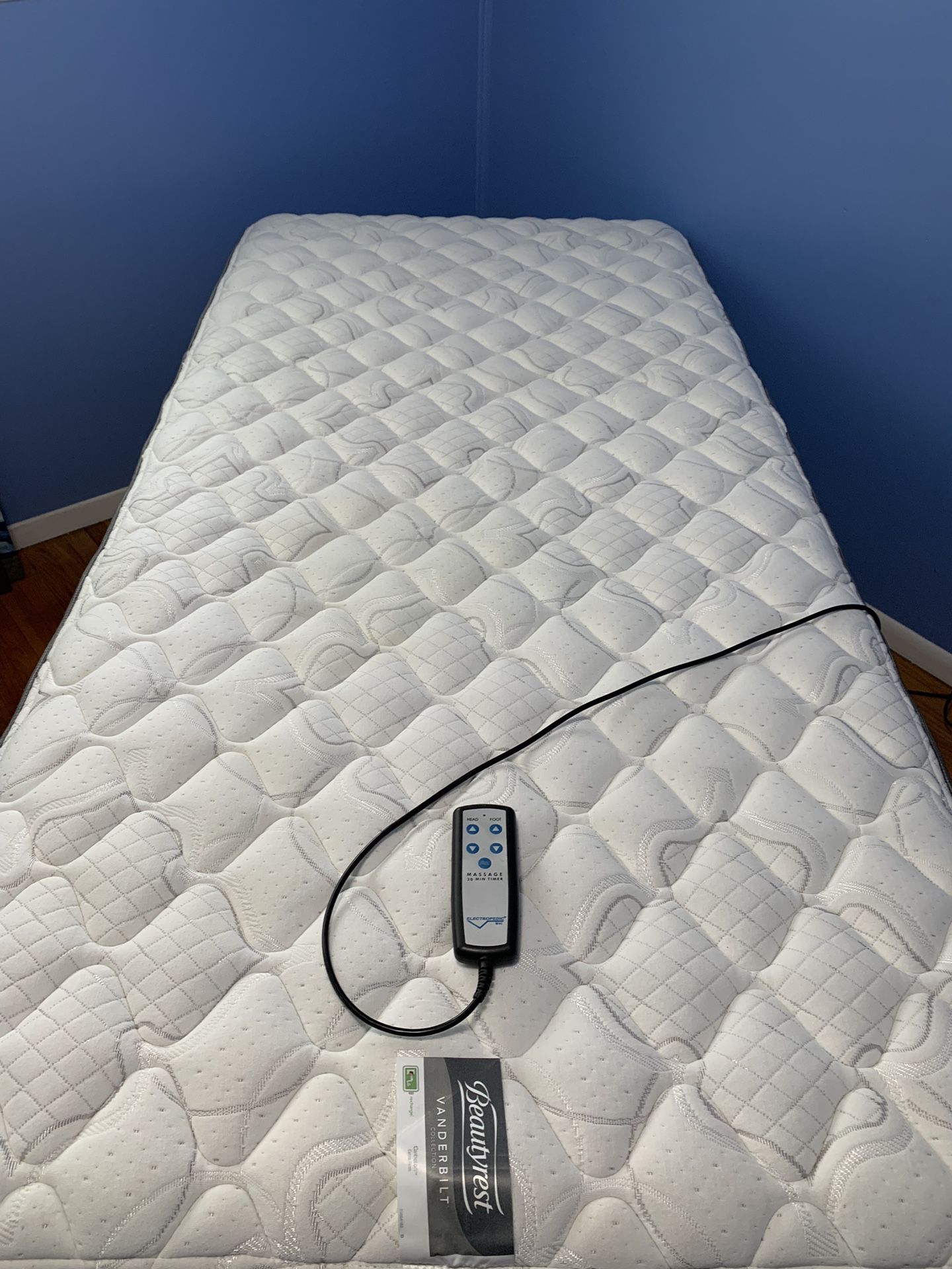 LIKE NEW CONDITION ADJUSTABLE WITH REMOTE TWIN SIZE BED