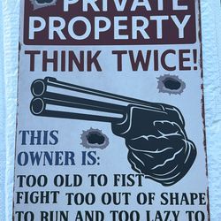 No trespassing signs