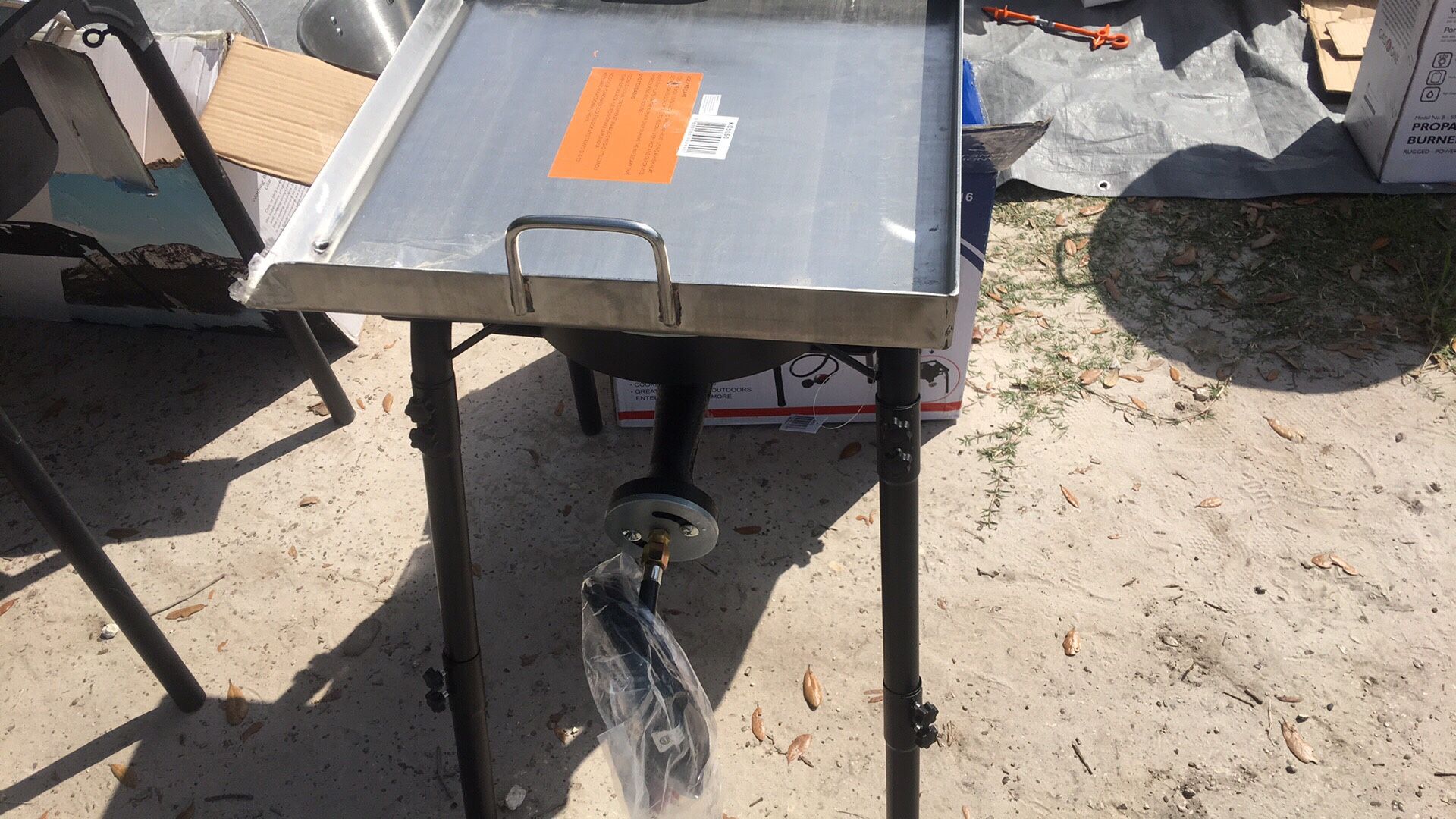 Two burner propane stove and griddle
