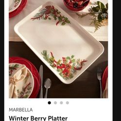 Bandeja Con Diseno Navideña  Princess House 