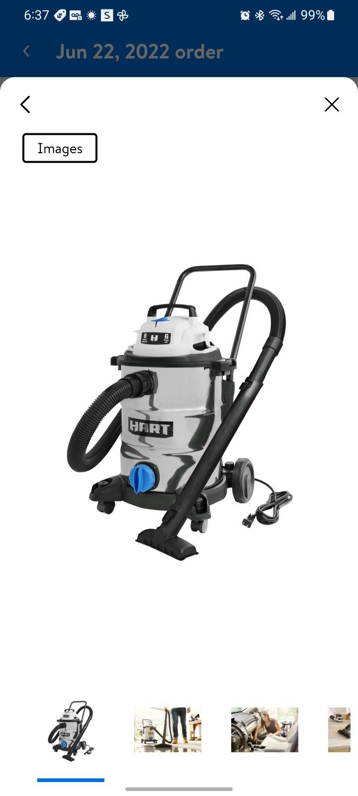 8 Gallon Stainless Steel Wet/dry Vac