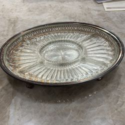 Silver Serving Dish Tray 