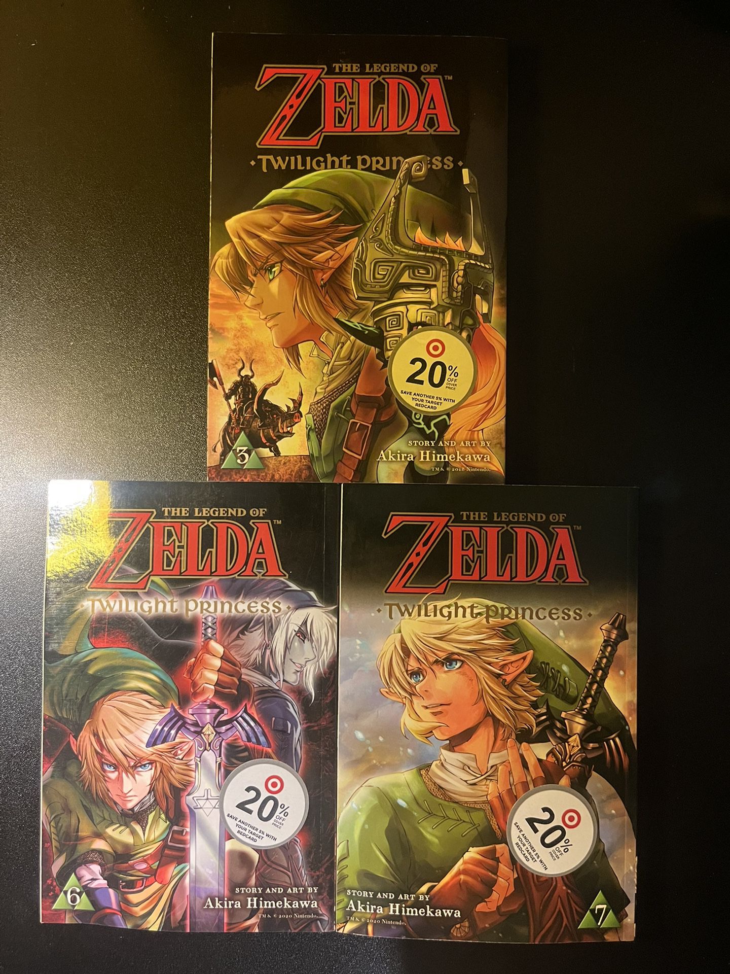 Zelda Twilight Princess English Manga Vol 3, 6, & 7
