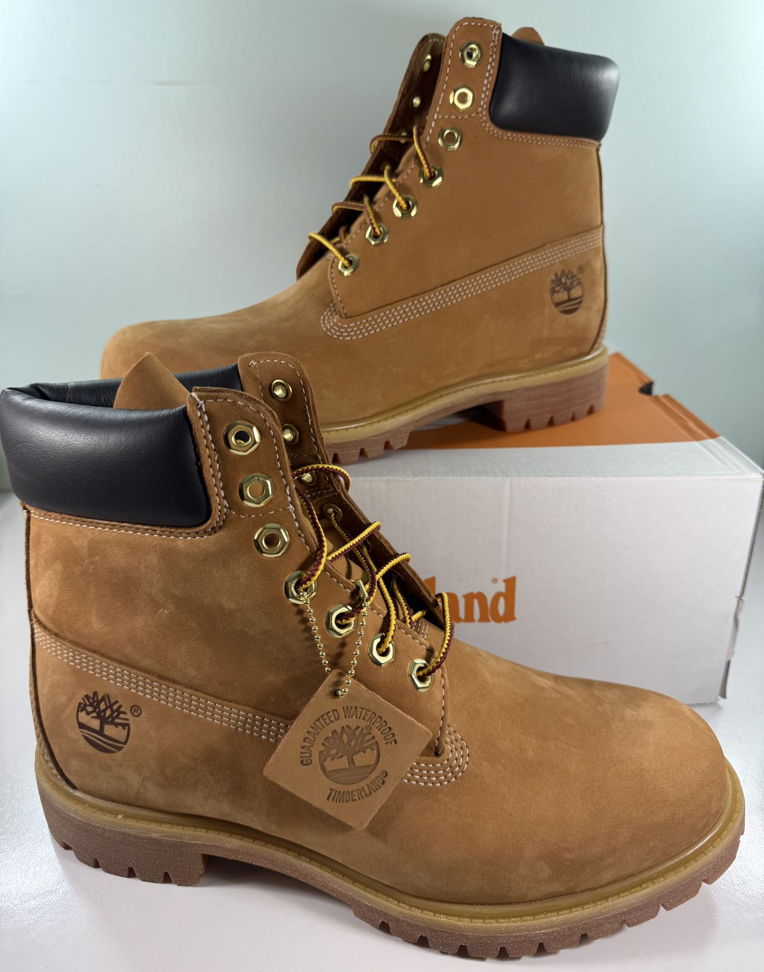 NEW Timberland 6 Inch Boot Wheat Nubuck Premium TB010061-713 Men's - size 10