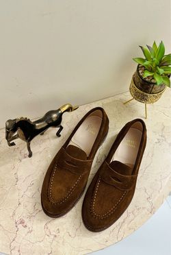 GRANT STONE Suede Penny Loafers Authentic Grant Stone | Premium Suede | Classic Made-to-Last Construction