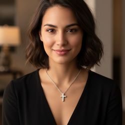 16" platinum chain with 0.50ctw vs diamond pendant 