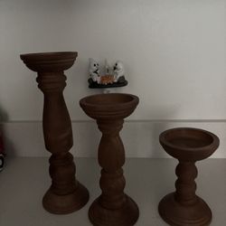 Farmhouse Wooden Candle Holder 