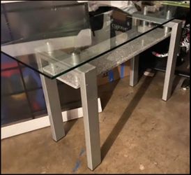 Tall glass table