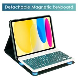 iPad 10th Generation Case with Keyboard (10.9", 2022),iPad Keyboard Case for 10th 10.9(2022) ,dark green 