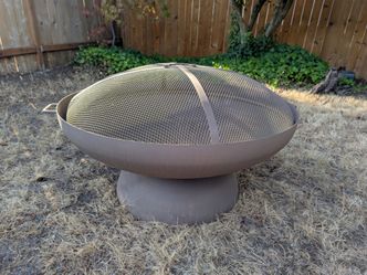 40 in wood burning fire pit with mesh screen