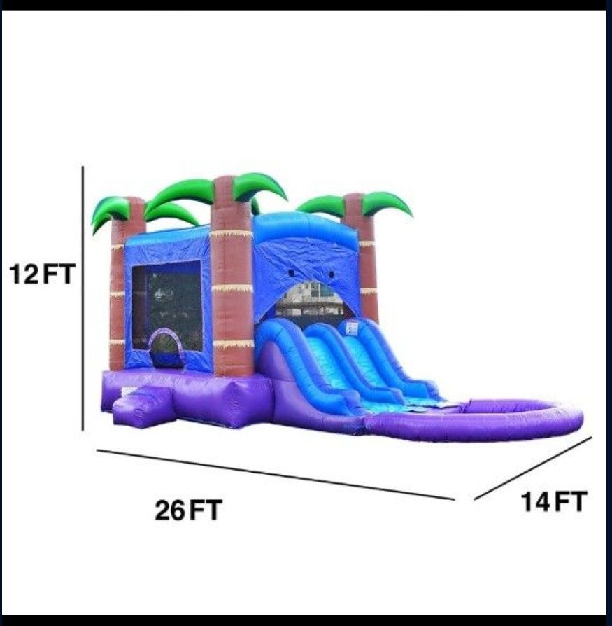 Bounce House W/ Slide And Pool