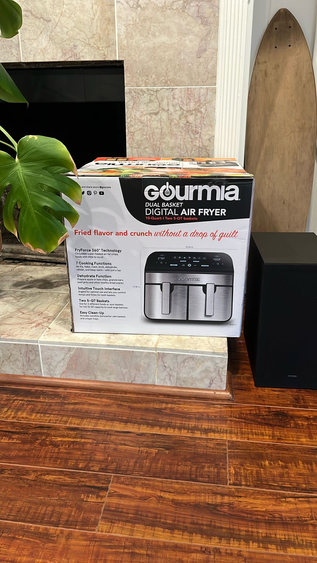 Dual basket, digital air fryer 10 quart