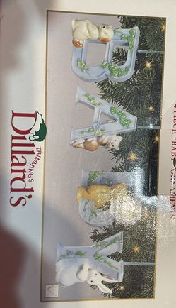 4 Piece Baby Christmas Ornaments