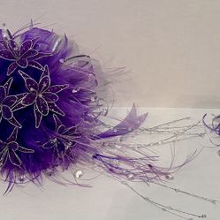 Wedding Quinceanera Bouquet Corsages With Hair Piece