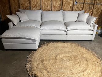 🚚FREE DELIVERY - Cream Cloud-Style Sectional Sofa