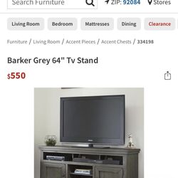 Living Spaces Tv Console And Matching Table And Chairs