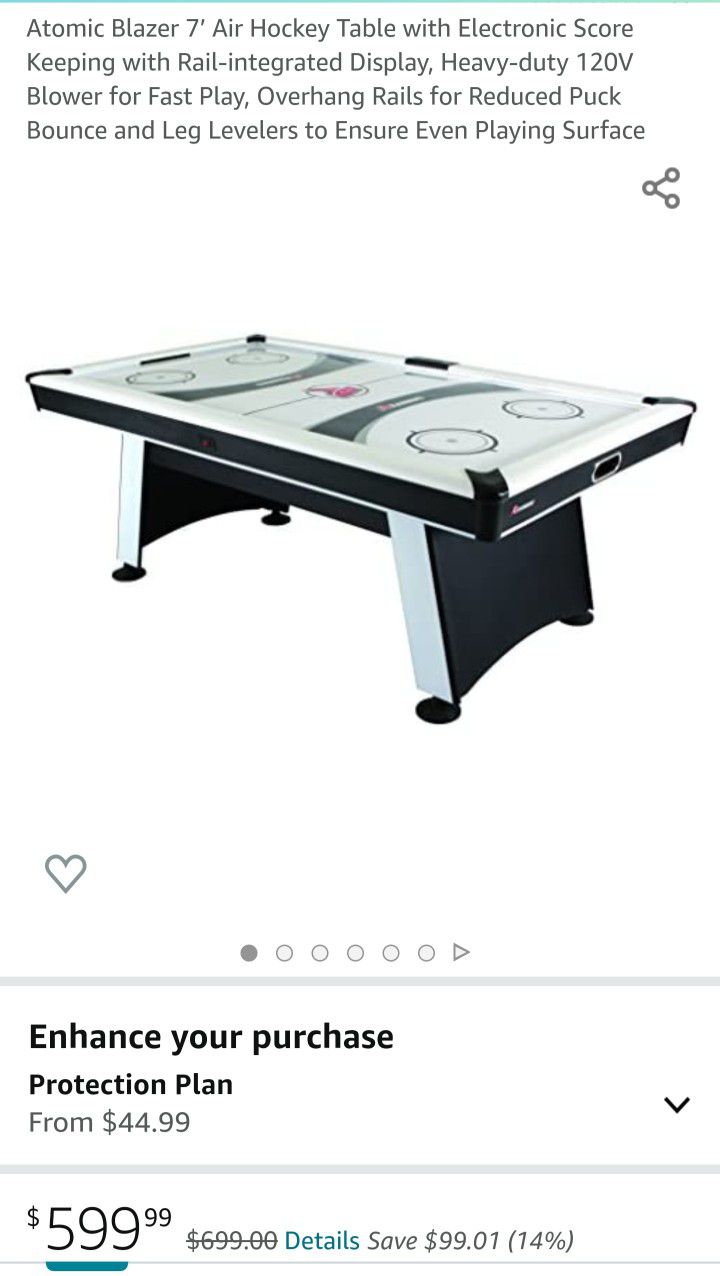 Atomic Blazer 7’ Air Hockey Table with Electronic Score Keeping

