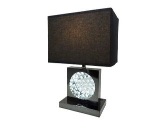 Monica Black Nickel-LED Accent Table Lamp (Touch Lamp)