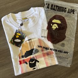 White Bape x Burberry Collab Tee Size M
