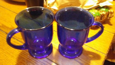 Cobalt Blue Mugs.