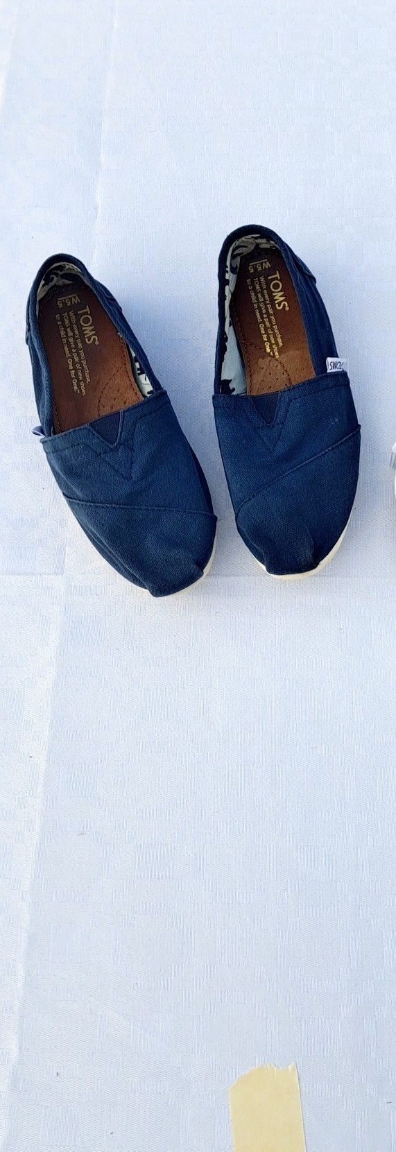 Girls Toms Slip-on Shoes Blue Size 1