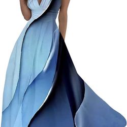 Maxi Dresses for Women 2025 Casual Trendy Summer Dress V Neck Sleeveless Formal Sundresses A Line Flowy Sundress