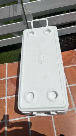 Large white Coleman cooler