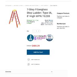 7 Ft Werner Ladder Used