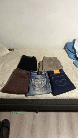 2 pairs of jorts 3 pairs of pants