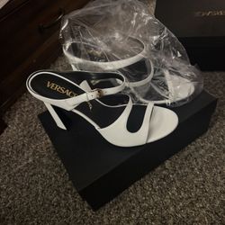Versace White Heels 