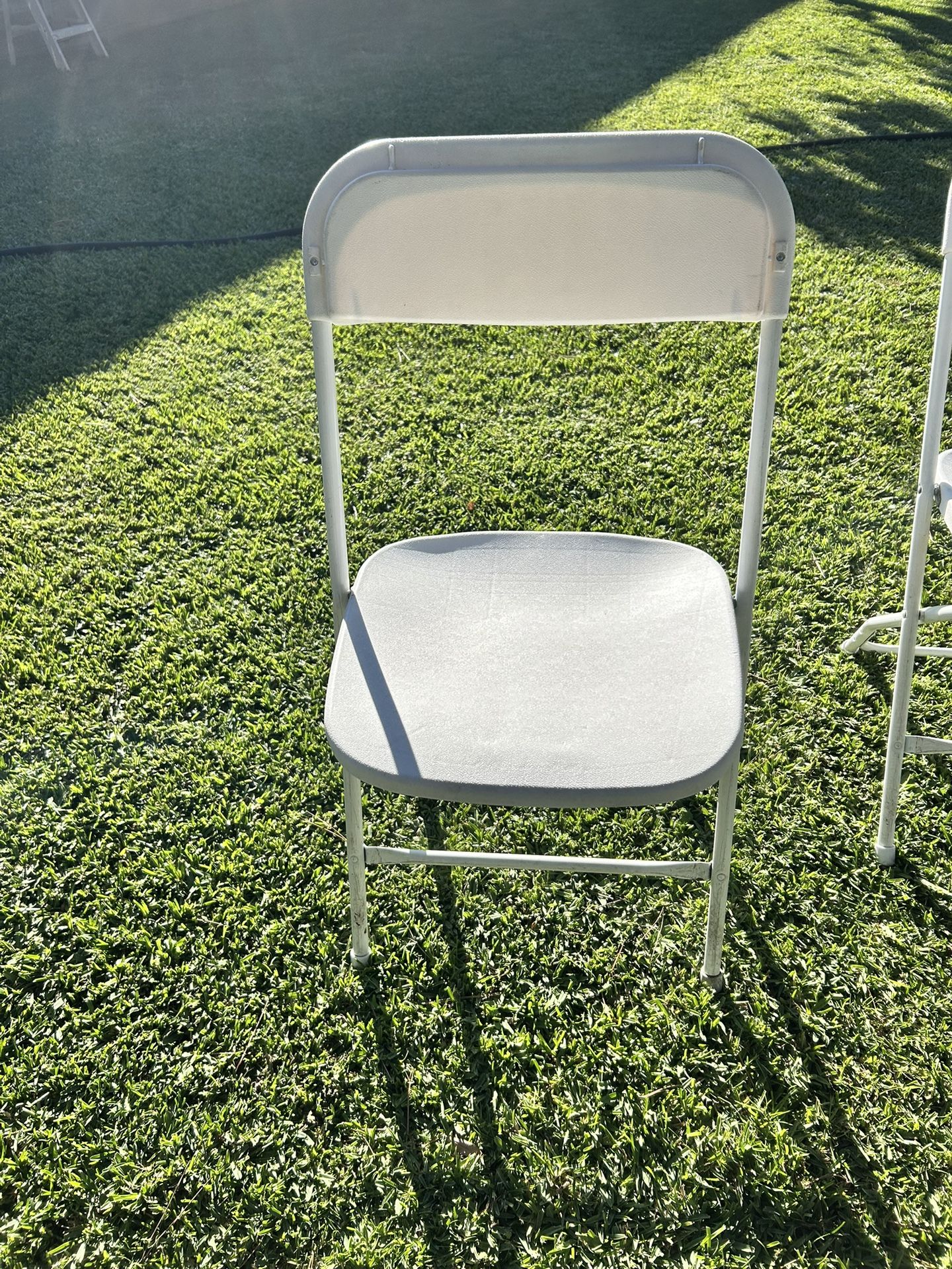 White Folding Chairs – Event & Party Ready – $7.50 Each